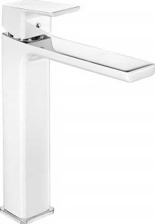 Высокий смеситель для раковины E.C.A. Tiera 104888002EX белый/хром